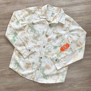 Wonder Nation Girls’ Tie Dye Denim Shirt Jacket Shacket NWT